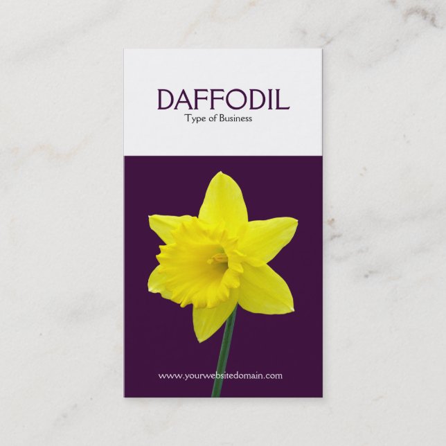 Cartão De Visita Daffodil Vertical com Dois Tom (330033) (Frente)