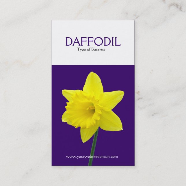 Cartão De Visita Daffodil Vertical com Dois Tom (330066) (Frente)