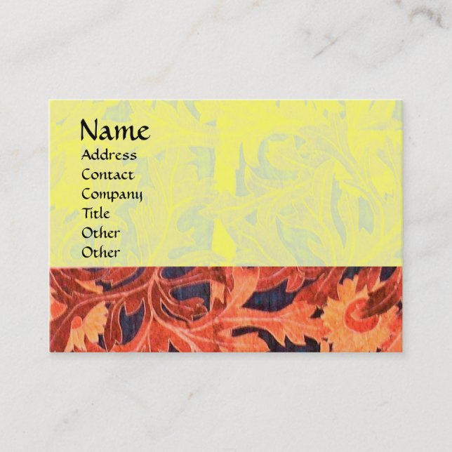 CARTÃO DE VISITA DAISY / AMARELO,VERMELHO FLORAL (Frente)