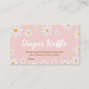 Cartão De Visita Daisy Chá de fraldas Raffle