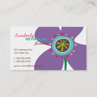Cartão De Visita Daisy Flower Pop Diversão de Verão Daisie Whimsica