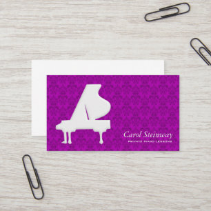 Cartão De Visita Damasco do piano