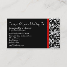 Damasco Preto/Branco com Moda Vermelha de Destaque