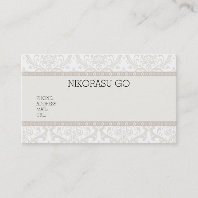 CARTÃO DE VISITA DAMASK BUSINESSCARD (Frente)