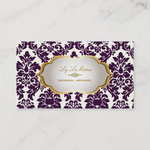 Cartão De Visita Damask de vintage versailles do PixDezines