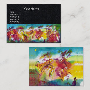 Cartão De Visita Dança do mascarada da NOITE do CARNAVAL, papel