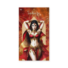 Dançarina de Belly Dance Marroquina Vermelho Doura