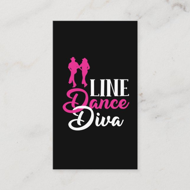 Cartão De Visita Dançarina de Linha Diva Western Cute Line Dancers  (Frente)