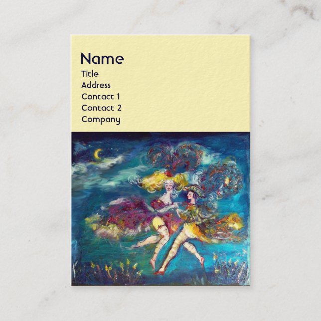 CARTÃO DE VISITA DANÇAS E MÚSICA NO MONOGRAMA NOTURNO (Frente)