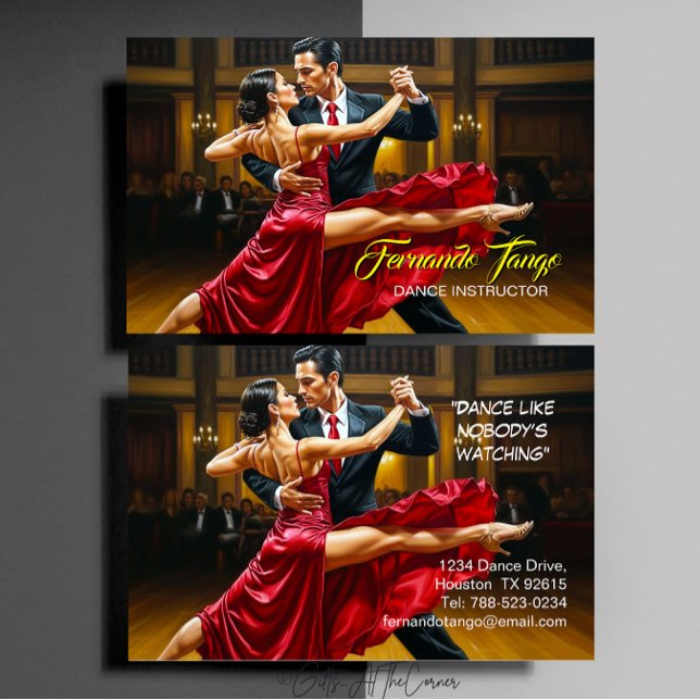 Cartão De Visita Dance Instructor  (Criador carregado)