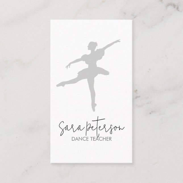 Cartão De Visita Dancer Dance Teacher Business Card (Frente)
