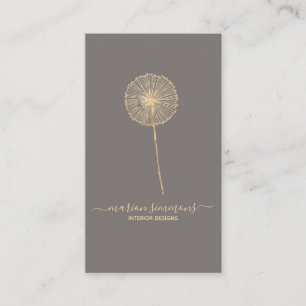 Cartão de Visita Dandelion Assinatura Dourada