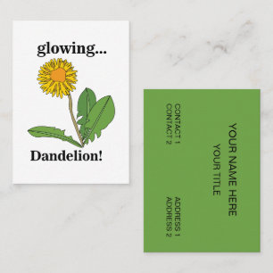 Cartão De Visita Dandelion Floral Artista de Maquiagem Estilista