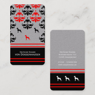 Cartão De Visita Dane Grande Preto Branco Vermelho
