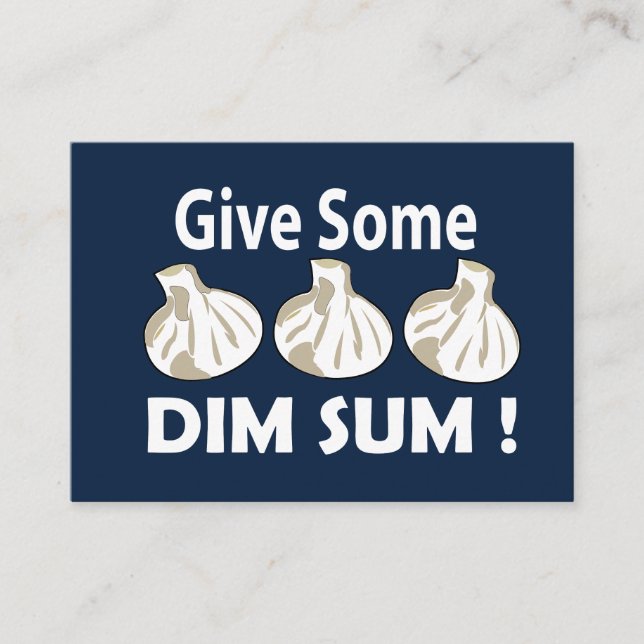 Cartão De Visita Dar Alguns Restaurante de Dim Sum (Frente)