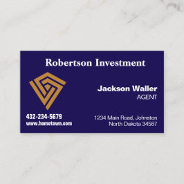 Cartão De Visita Dark Blue Calling Card for Any Business