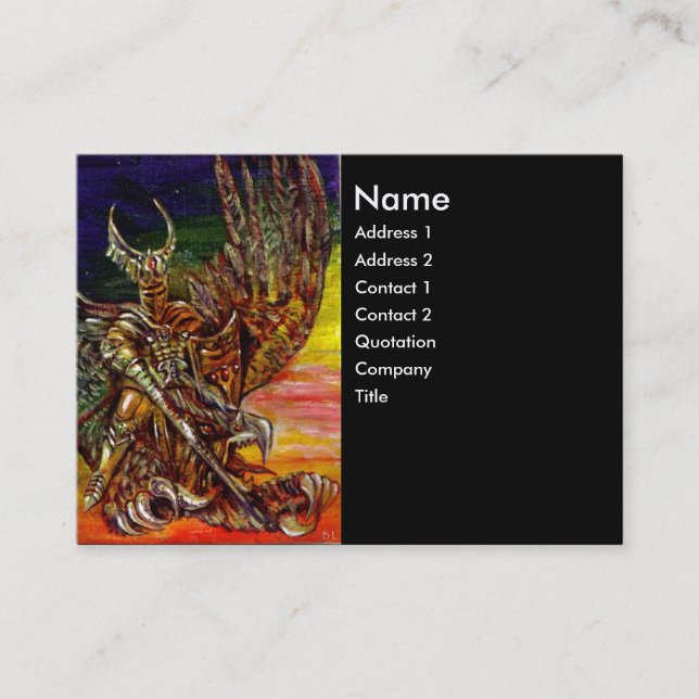 Cartão De Visita DARK KNIGHT Black (Frente)