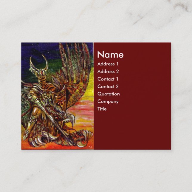 Cartão De Visita DARK KNIGHT Red (Frente)