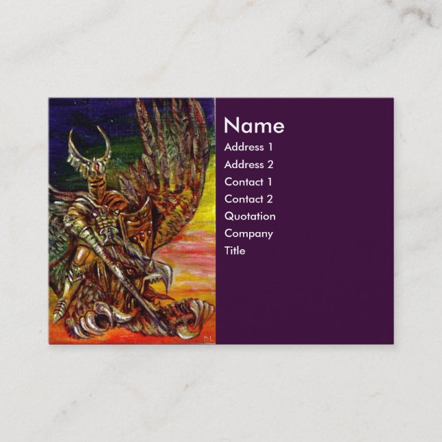 Cartão De Visita DARK KNIGHT Roxo (Frente)