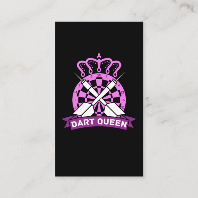 Cartão De Visita Dark Queen Dartboard Girl Player (Frente)