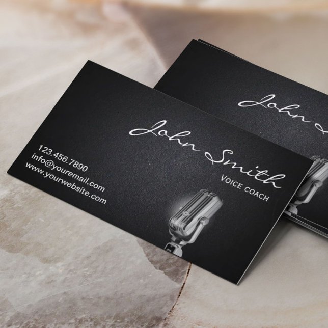 Cartão de visita Dark Voice Coach (Criador carregado)