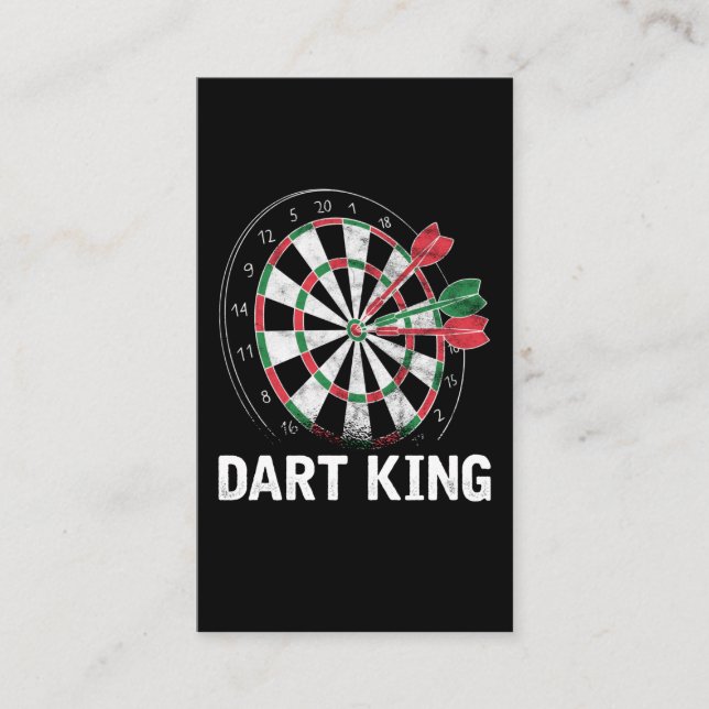 Cartão De Visita Dart King Best Darts Player (Frente)