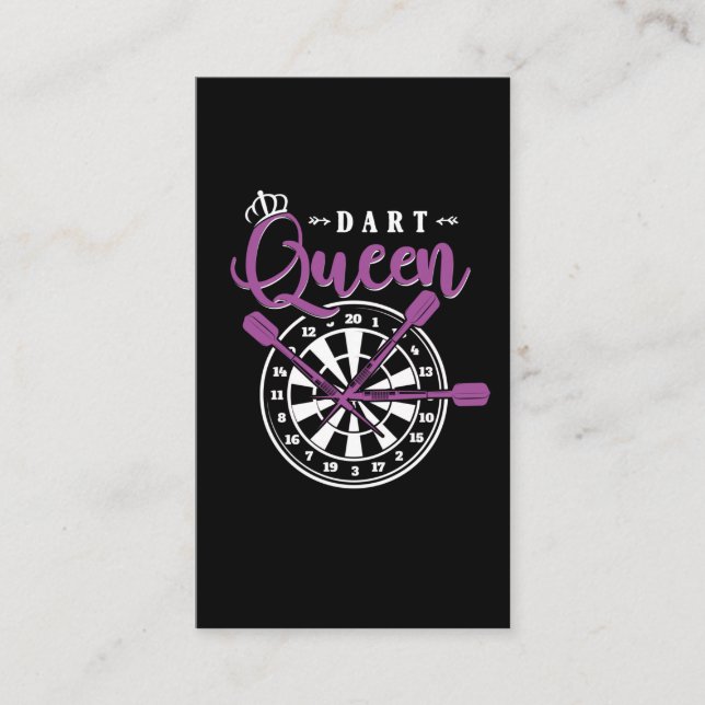 Cartão De Visita Dart Queen Dart Arrow Dartboard Girl (Frente)