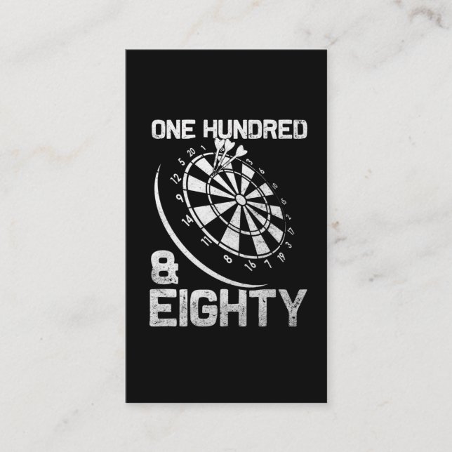 Cartão De Visita Darts 180 Triple 20 Dartboard 100 e 8 (Frente)