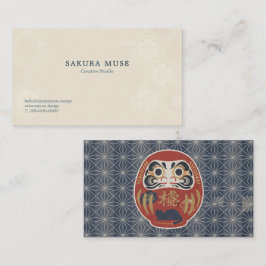 Cartão De Visita Daruma & Hidden Cat Business Cards