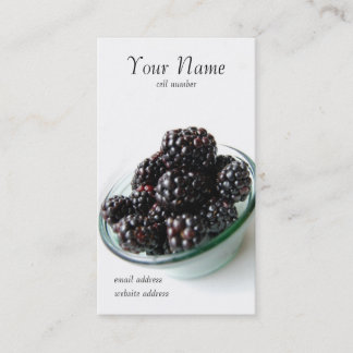 Cartão de visita das amoras-pretas