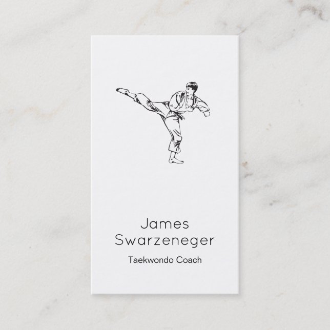 Cartão de visita das artes marciais do estilo do (Frente)