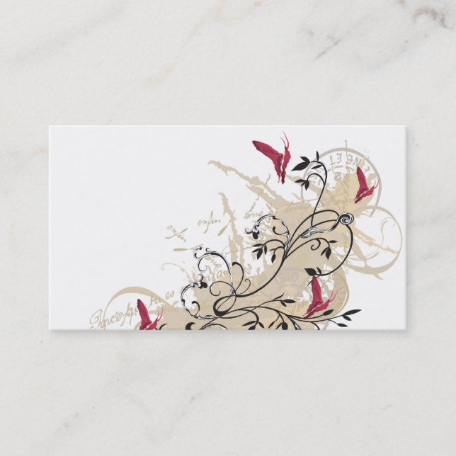 Cartão de visita das borboletas (Frente)