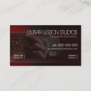 Cartão de visita das lições de música da GUITA