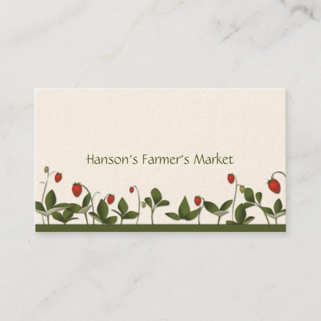 Cartão de visita das morangos (Frente)