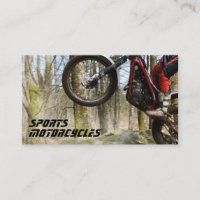 Cartão de visita das motocicletas dos esportes