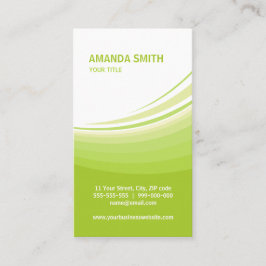 Cartão de visita das ondas verdes