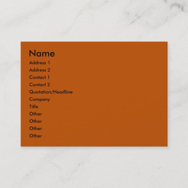 Cartão de visita de abóbora (Frente)