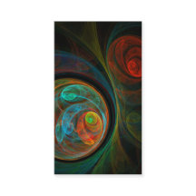 Cartão de visita de Abstrato de Arte Azul de Renas