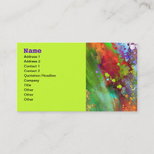 cartão de visita de abstrato de arte brilhante e c