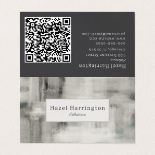 Cartão de visita de Abstrato neutro de código QR