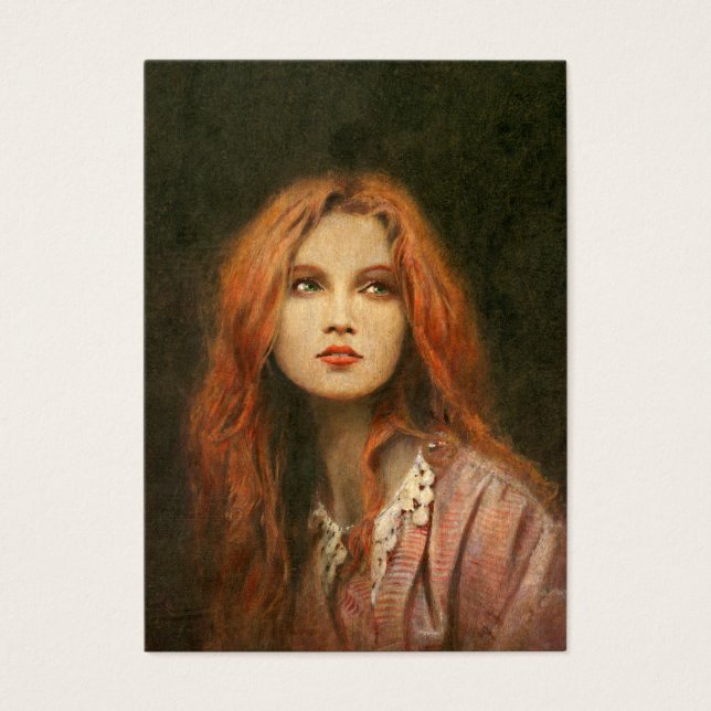Cartão de visita de ACEO para Garota Pré-Raphaelit (Frente)