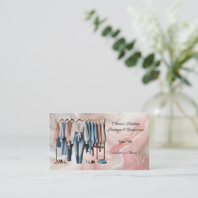 Cartão de visita de Acessório de Roupas para Mulhe (Em pé/Frente)