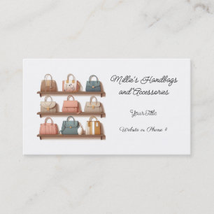 Cartão de visita de acessórios Boutique Handbag