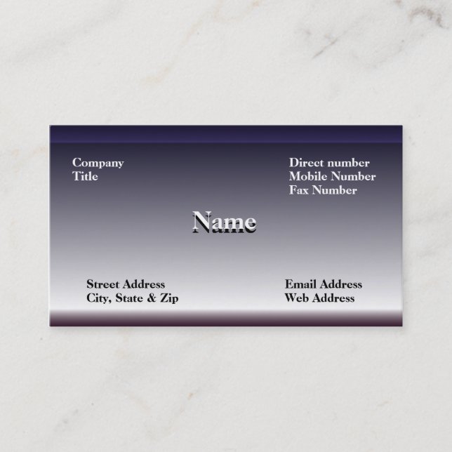 Cartão de visita de aço (Frente)