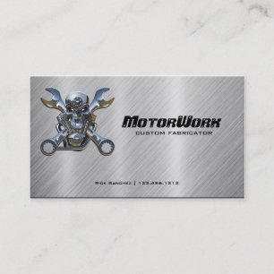 Cartão de visita de aço inoxidável da motocicle