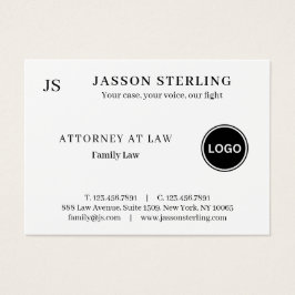 Cartão de Visita de Advogado com Logotipo Personal