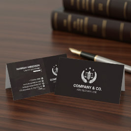 Cartão de Visita de Advogado em Couro Marrom e Bra