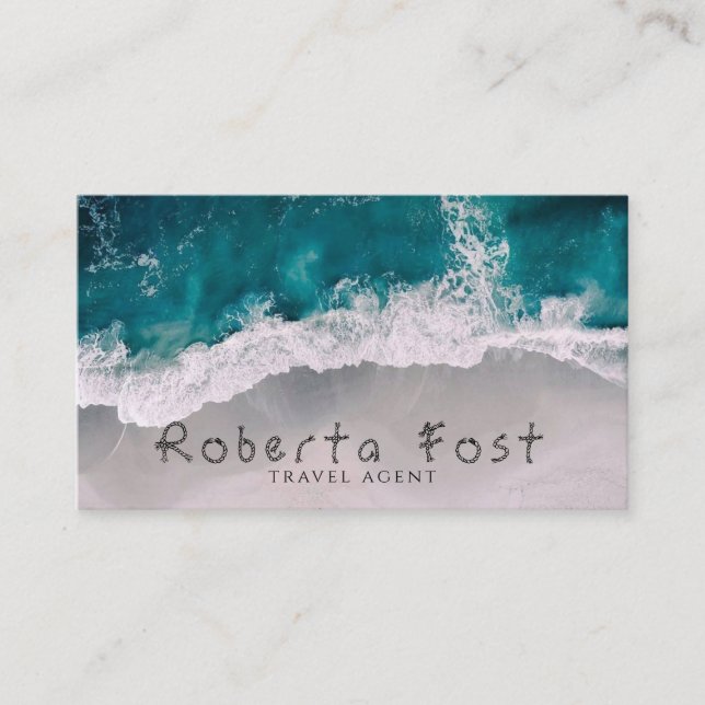 Cartão de visita de Agente Viagem Azul (Frente)