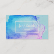 Cartão de visita DE ÁGUA EM AZUL