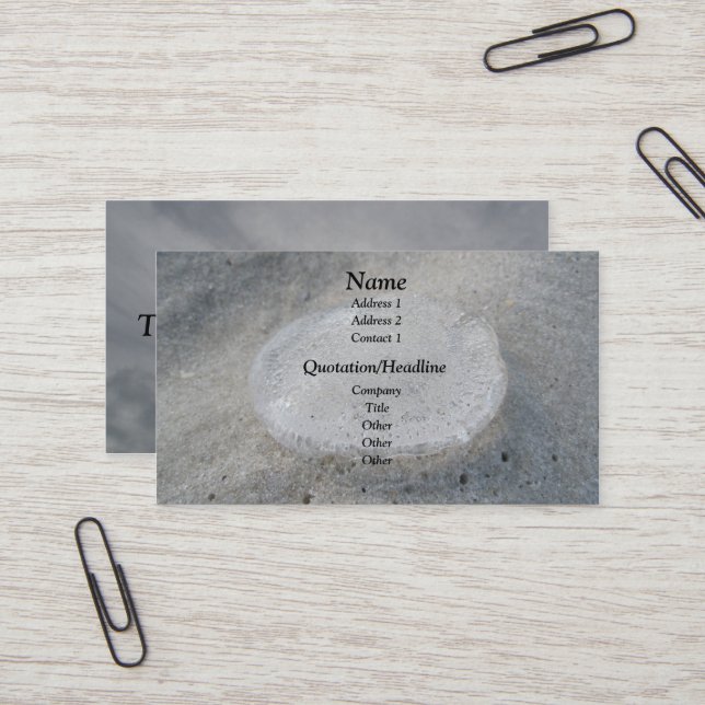 Cartão de visita de água-vivas (Frente/Verso In Situ)